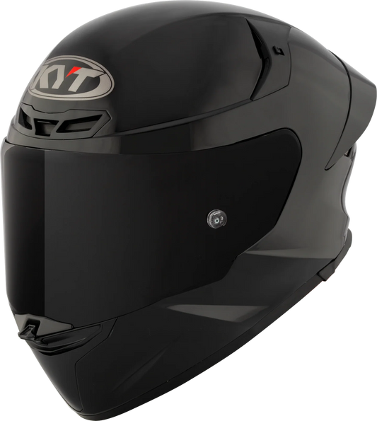 KYT TT Revo Plain Helmet - Glossy Black