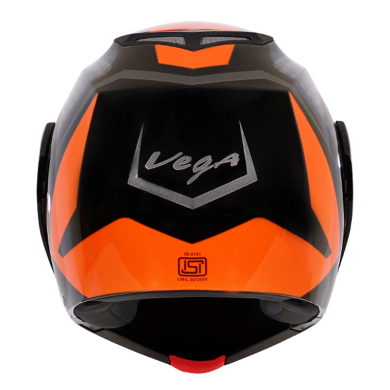 Vega Crux DX Checks Helmet - Black Orange
