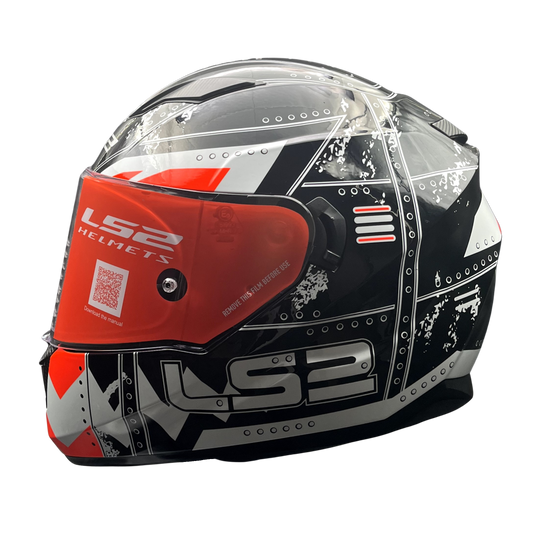 LS2 FF320 Stream Evo Max Helmet - Black Orange (D-Ring)
