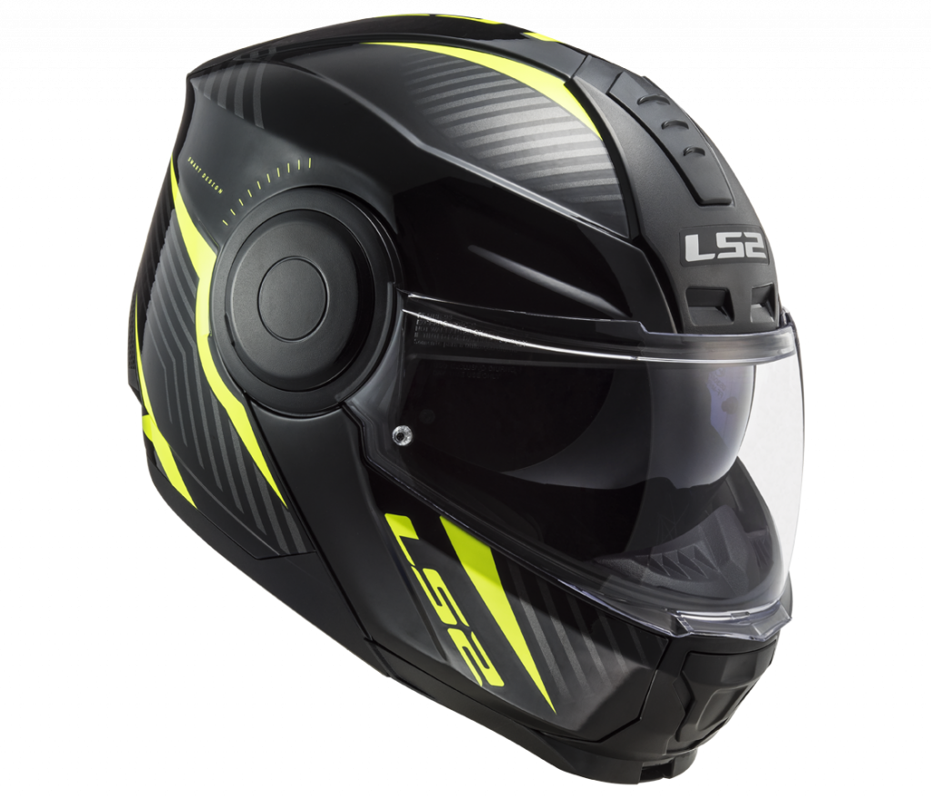 LS2 FF902 SCOPE SKID HELMET - BLACK HV YELLOW