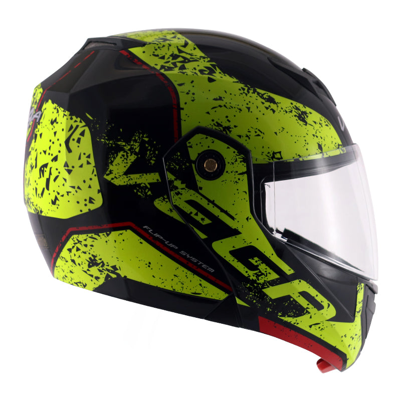 Vega Crux DX Victor Helmet - Black Neon Yellow