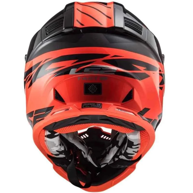 LS2 MX437 FAST EVO ROAR HELMET - MATT/GLOSS BLACK RED