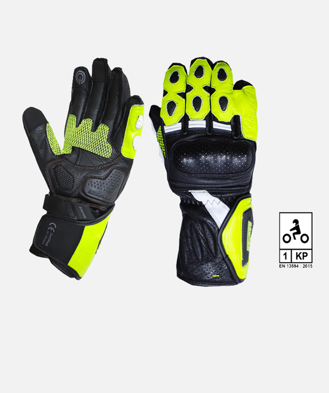 SOLACE OUTLAW STR GLOVES -HI VIZ POP