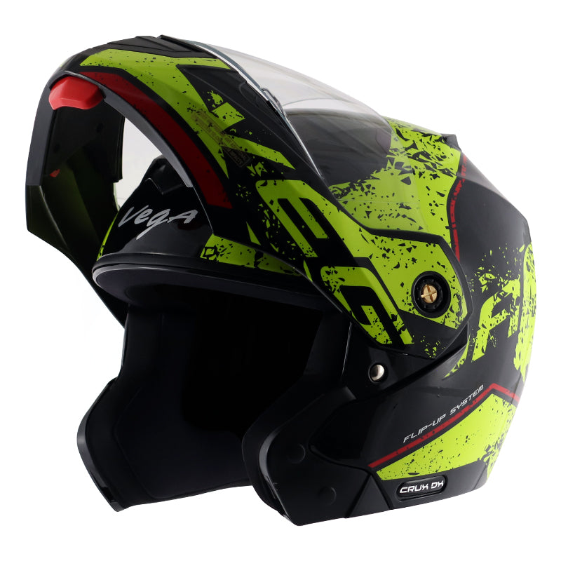 Vega Crux DX Victor Helmet - Black Neon Yellow