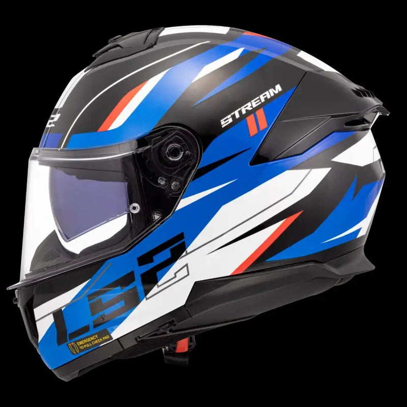 LS2 FF320 Stream II Bolt Helmet - Red Blue