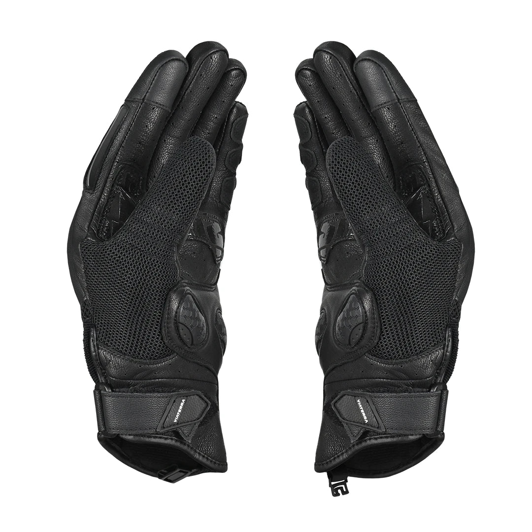 VIATERRA Holeshot Pro – Semi Gauntlet Hybrid Riding Gloves - Black