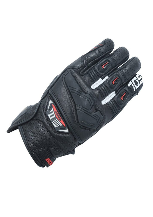 SOLACE Hobo Semi-Gauntlet Gloves - Black Red