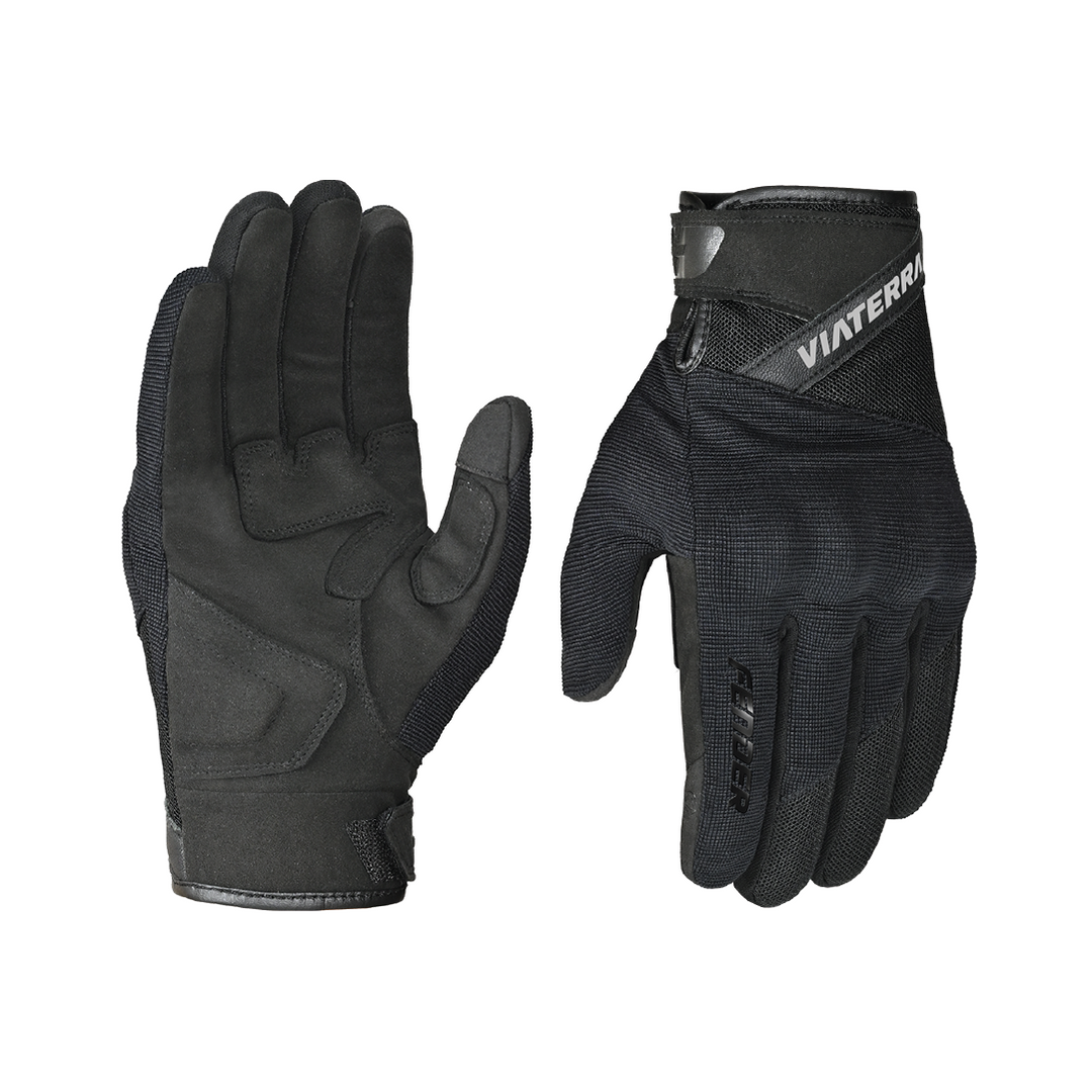 VIATERRA Fender - Daily Use Motorcycle Gloves - Black