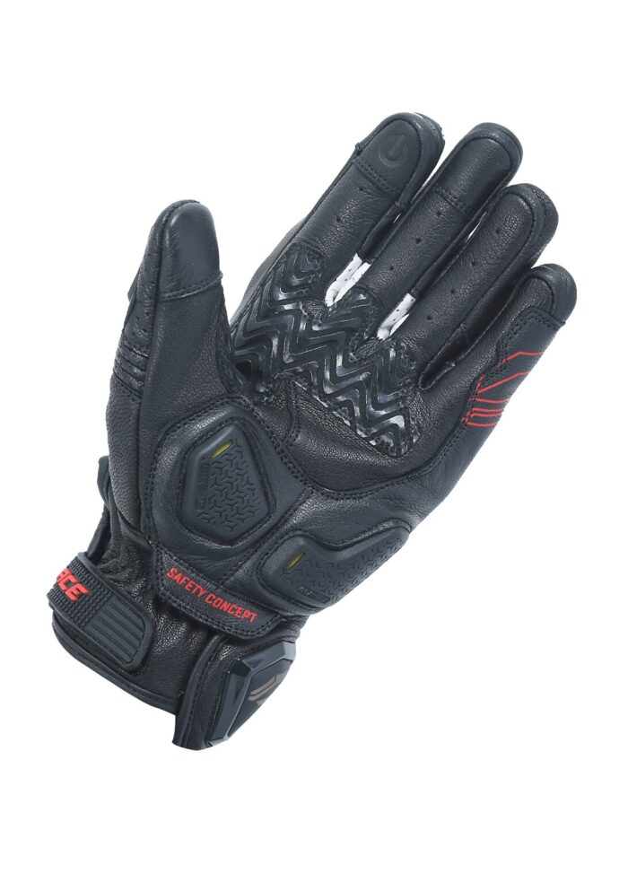 SOLACE Hobo Semi-Gauntlet Gloves - Black Red