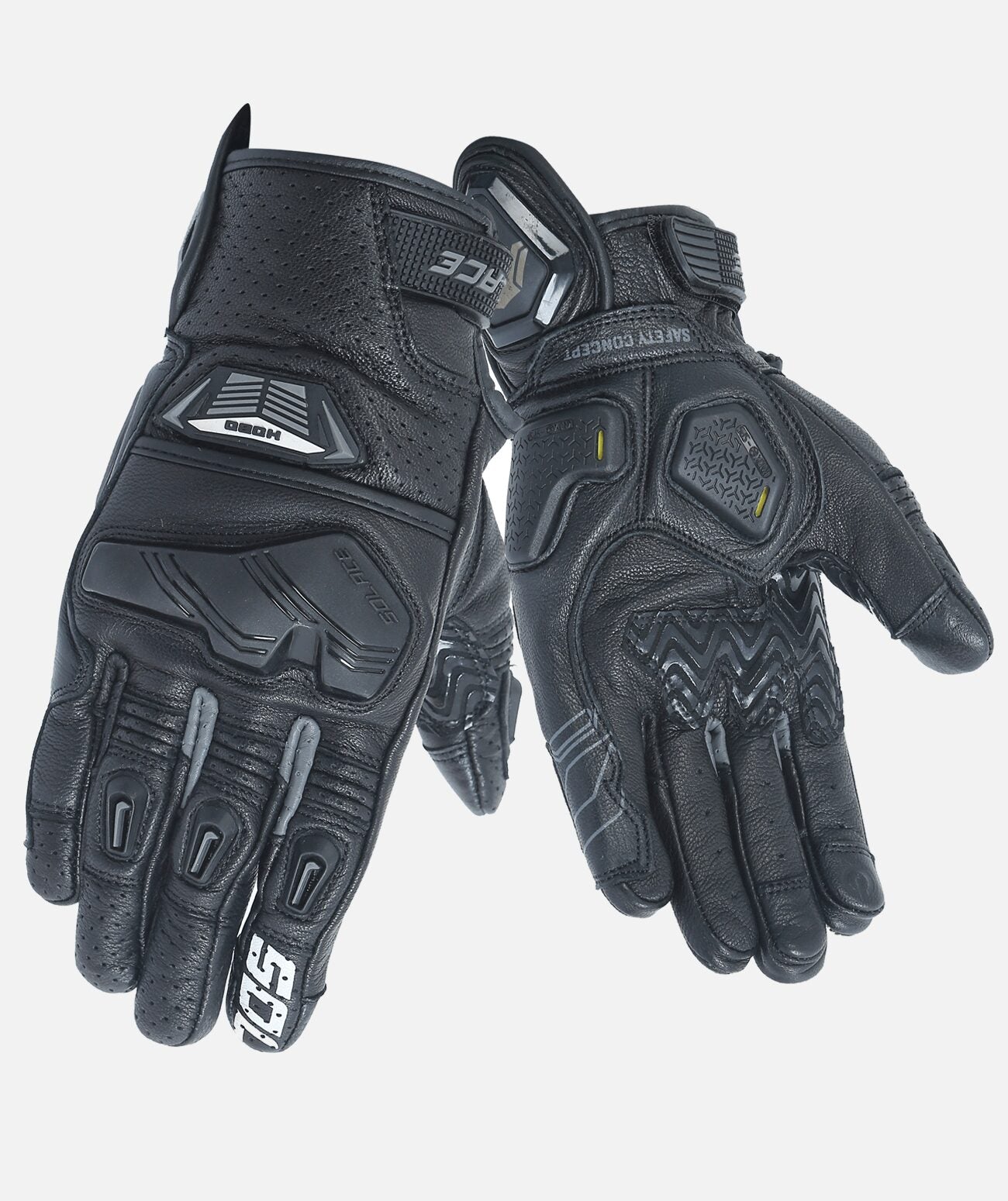 SOLACE Hobo Semi-Gauntlet Gloves - Black