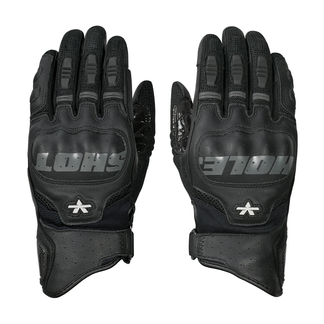 VIATERRA Holeshot Pro – Semi Gauntlet Hybrid Riding Gloves - Black