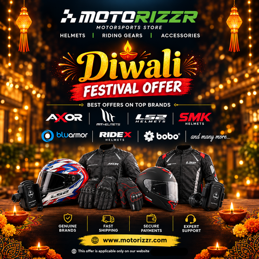 Diwali Special Offers on Helmets & Motorcycle Riding Gear – Shop Online at Motorizzr!