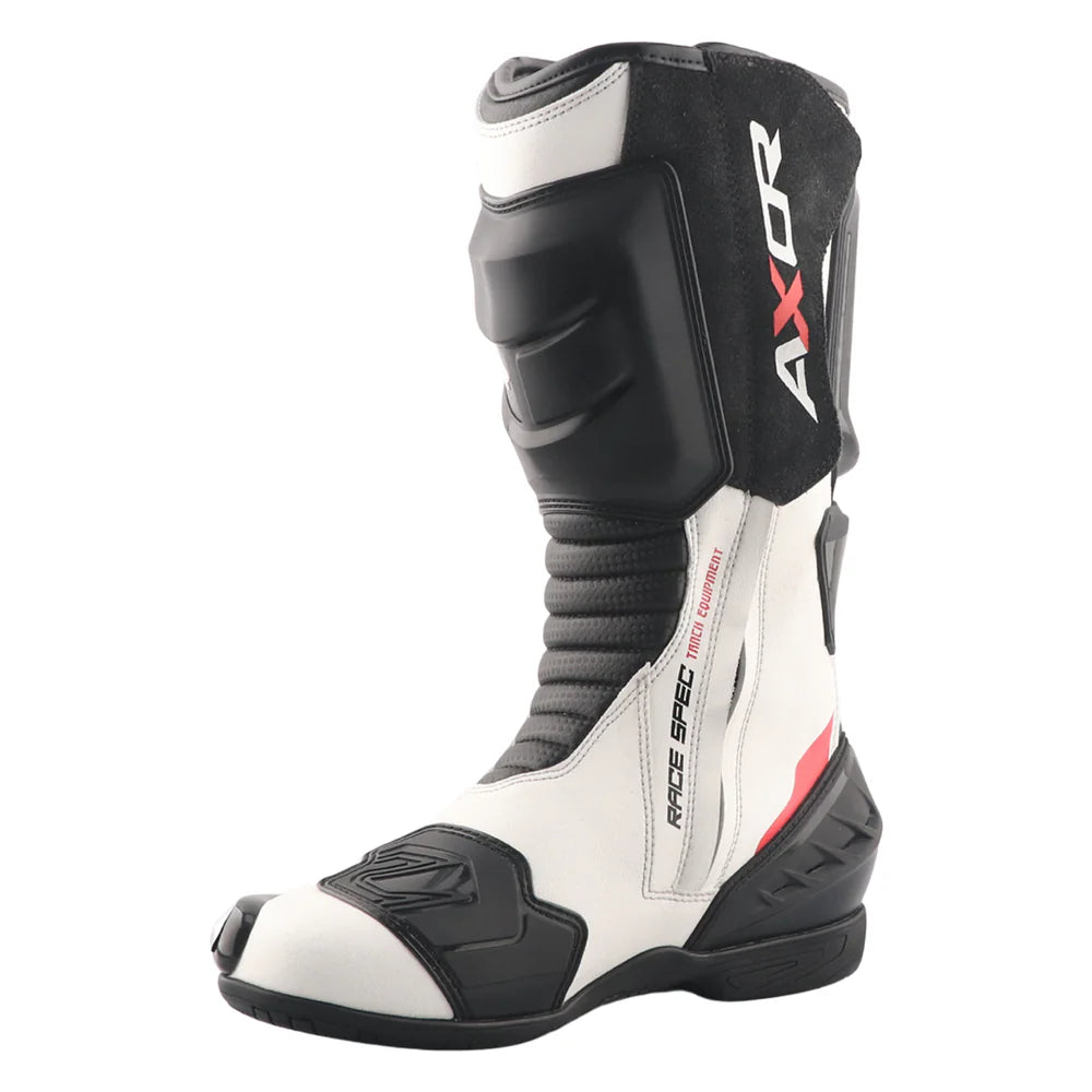 Axor Racer Tec Riding Boots - Black White Red