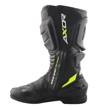 Axor Racer Tec Riding Boots - Black Neon Green