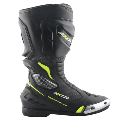 Axor Racer Tec Riding Boots - Black Neon Green