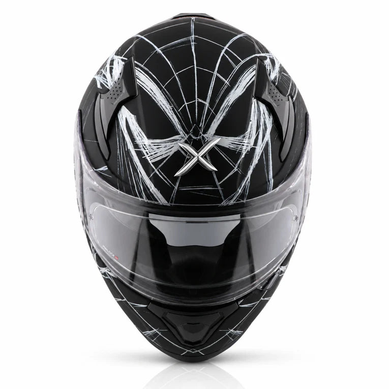 AXOR Apex Marvel Spider Man Edition Helmet - DULL BLACK WHITE