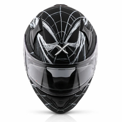 AXOR Apex Marvel Spider Man Edition Helmet - DULL BLACK WHITE