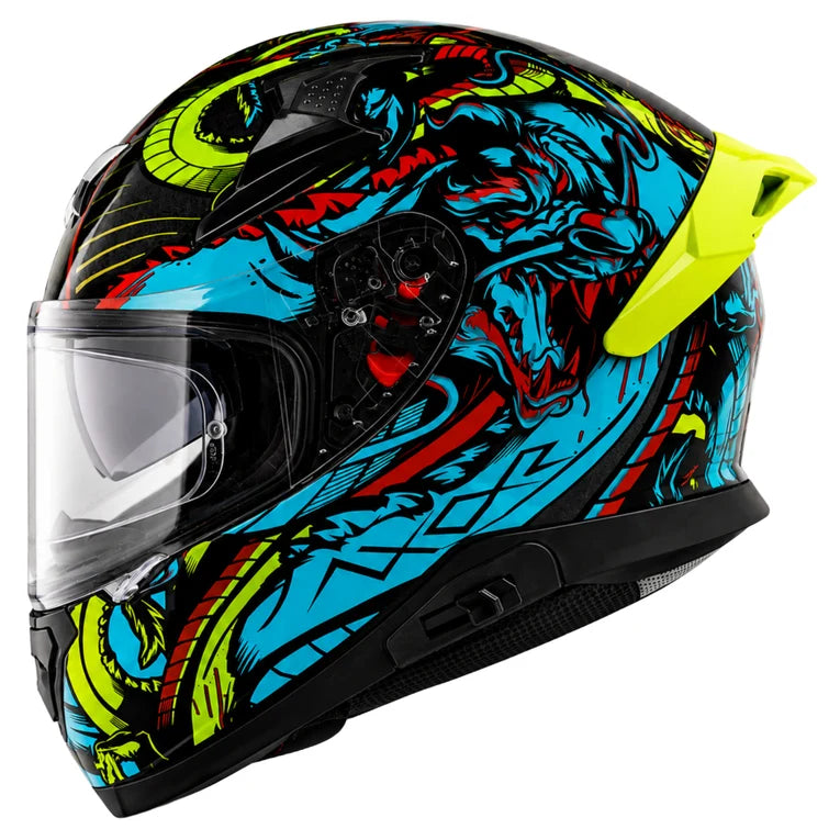 AXOR Apex Scratch Helmet - Black Neon Blue