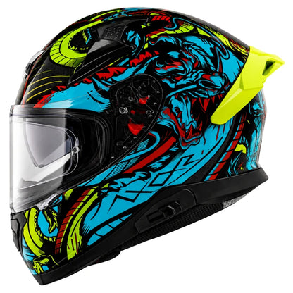 AXOR Apex Scratch Helmet - Black Neon Blue
