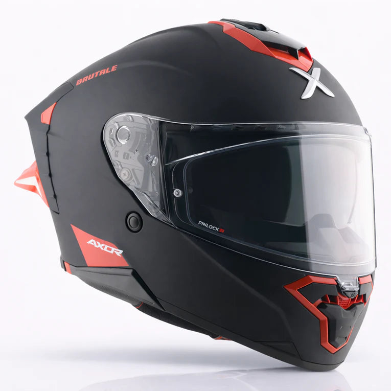 AXOR Brutale Corsa Dual Spoiler Helmet - Dull Black Red