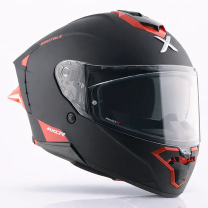 AXOR Brutale Corsa Dual Spoiler Helmet - Dull Black Red