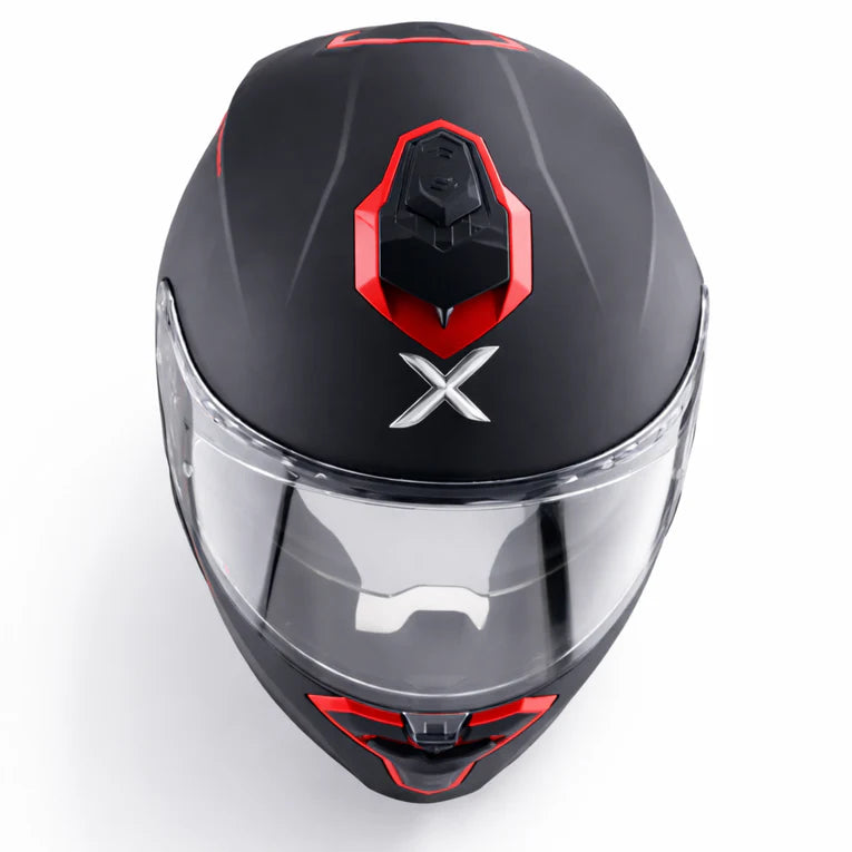 AXOR Brutale Corsa Dual Spoiler Helmet - Dull Black Red