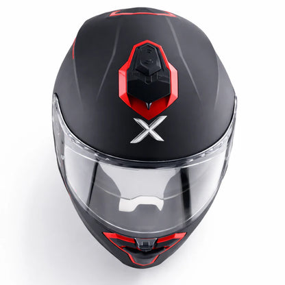 AXOR Brutale Corsa Dual Spoiler Helmet - Dull Black Red