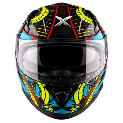 AXOR Apex Scratch Helmet - Black Neon Blue
