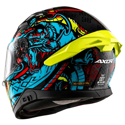 AXOR Apex Scratch Helmet - Black Neon Blue