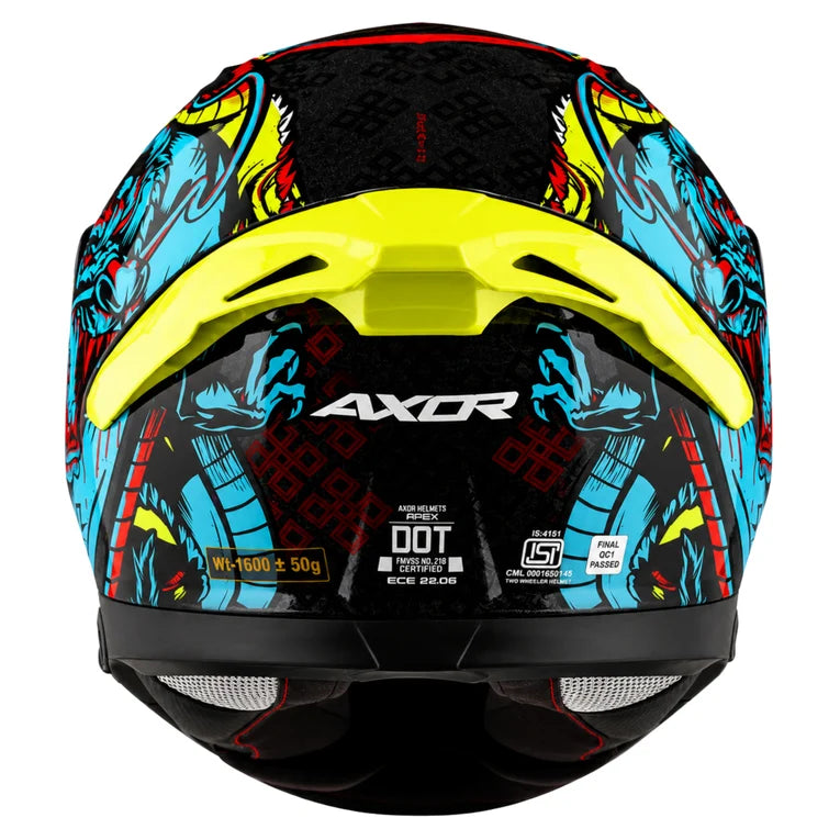 AXOR Apex Scratch Helmet - Black Neon Blue