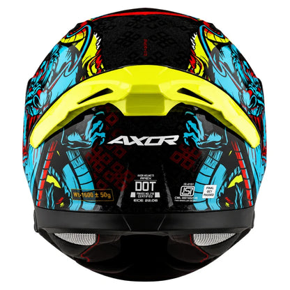 AXOR Apex Scratch Helmet - Black Neon Blue