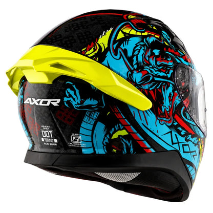 AXOR Apex Scratch Helmet - Black Neon Blue