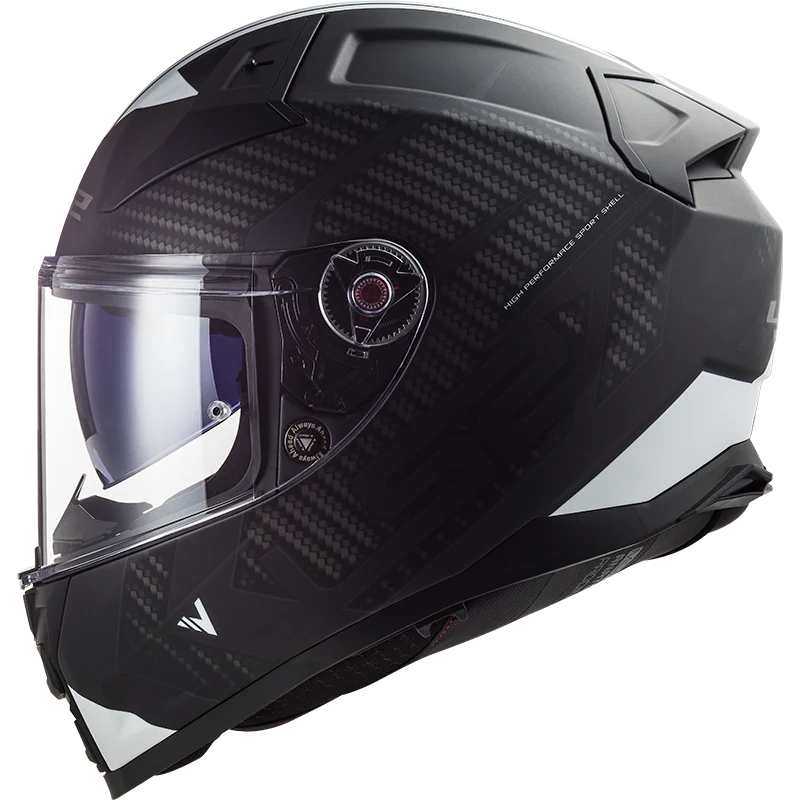 LS2 FF811 Vector 2 Splitter Helmet - Matt Black White