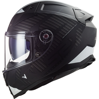 LS2 FF811 Vector 2 Splitter Helmet - Matt Black White