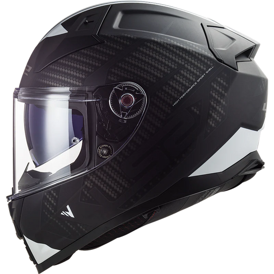 LS2 FF811 Vector 2 Splitter Helmet - Matt Black White