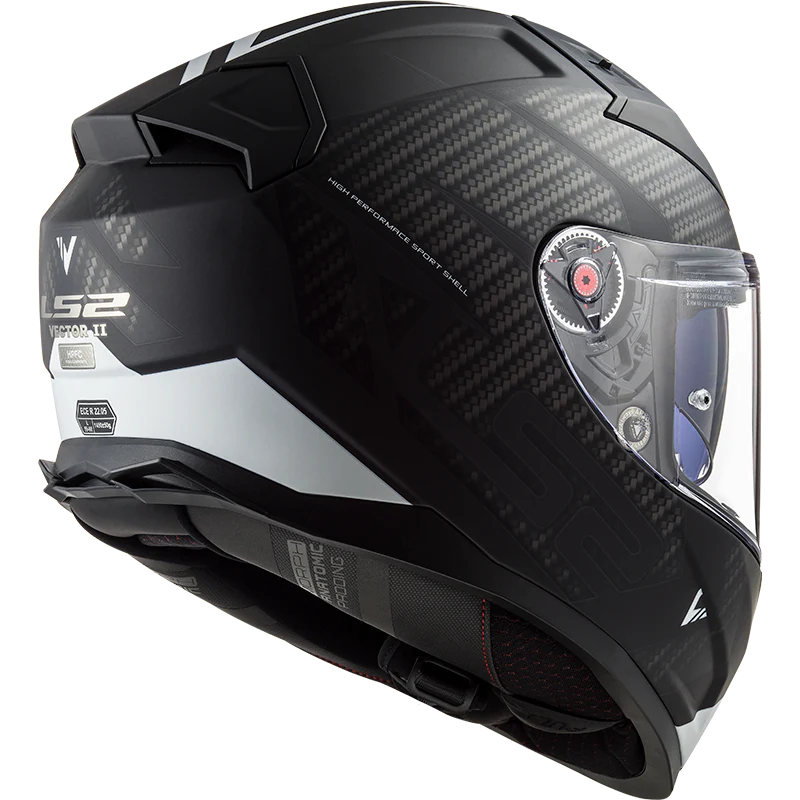 LS2 FF811 Vector 2 Splitter Helmet - Matt Black White