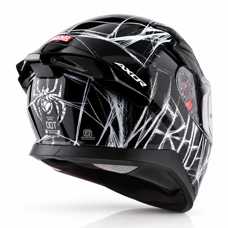 AXOR Apex Marvel Spider Man Edition Helmet - BLACK WHITE