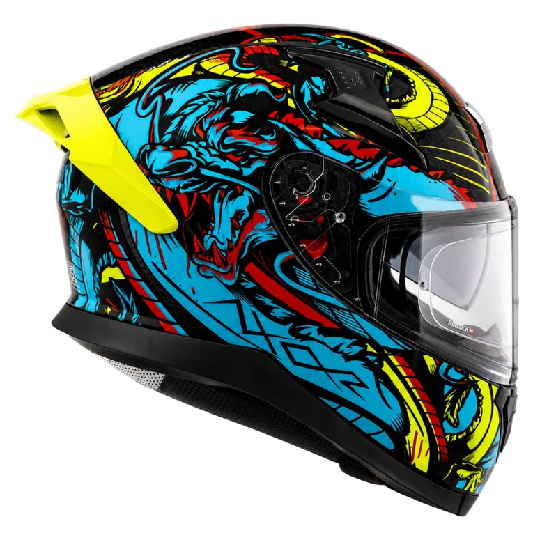 AXOR Apex Scratch Helmet - Black Neon Blue