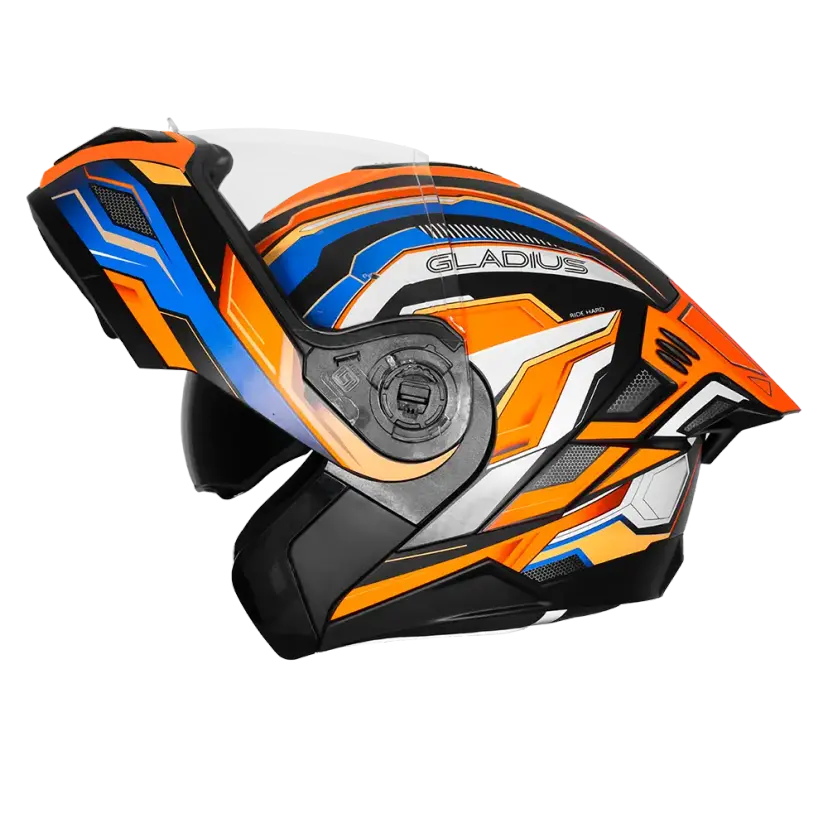 STEELBIRD SBH-98 ISS GLADIUS GA-1 HELMET - BLACK ORANGE