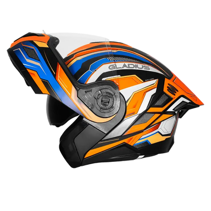 STEELBIRD SBH-98 ISS GLADIUS GA-1 HELMET - BLACK ORANGE