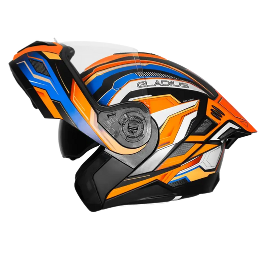 STEELBIRD SBH-98 ISS GLADIUS GA-1 HELMET - BLACK ORANGE