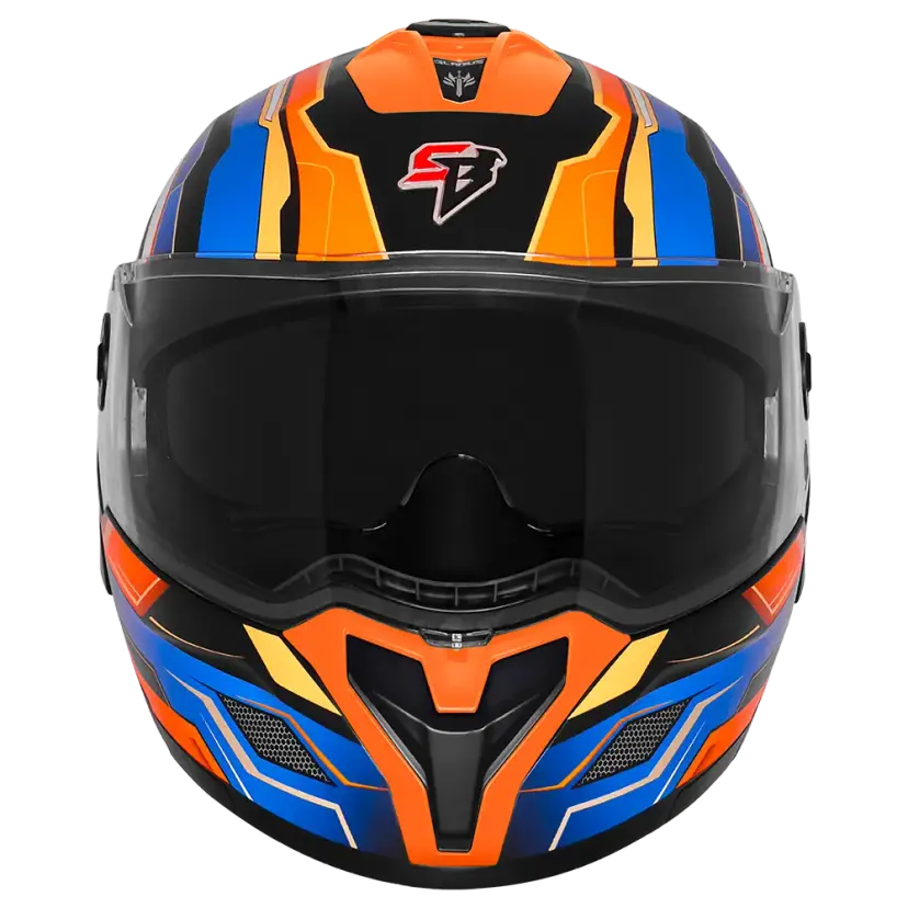 STEELBIRD SBH-98 ISS GLADIUS GA-1 HELMET - BLACK ORANGE