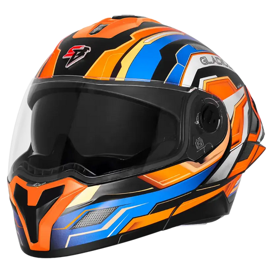 STEELBIRD SBH-98 ISS GLADIUS GA-1 HELMET - BLACK ORANGE