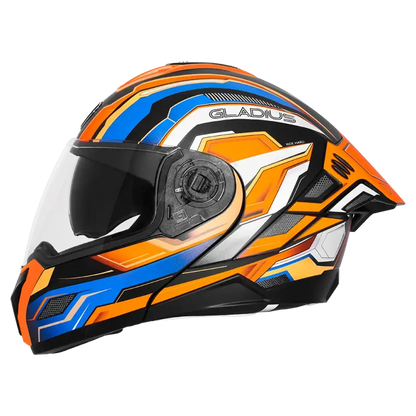 STEELBIRD SBH-98 ISS GLADIUS GA-1 HELMET - BLACK ORANGE