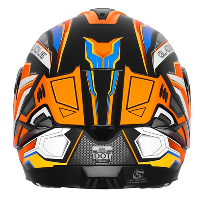 STEELBIRD SBH-98 ISS GLADIUS GA-1 HELMET - BLACK ORANGE