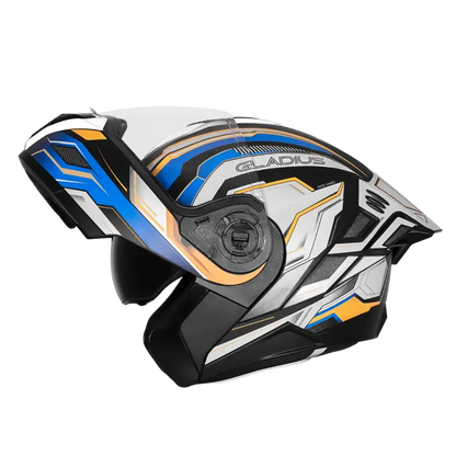 STEELBIRD SBH-98 ISS GLADIUS GA-1 HELMET - BLACK/PEARL WHITE