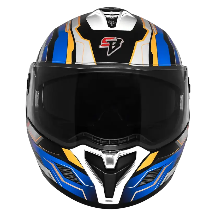 STEELBIRD SBH-98 ISS GLADIUS GA-1 HELMET - BLACK/PEARL WHITE
