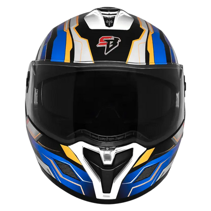 STEELBIRD SBH-98 ISS GLADIUS GA-1 HELMET - BLACK/PEARL WHITE