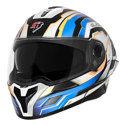 STEELBIRD SBH-98 ISS GLADIUS GA-1 HELMET - BLACK/PEARL WHITE