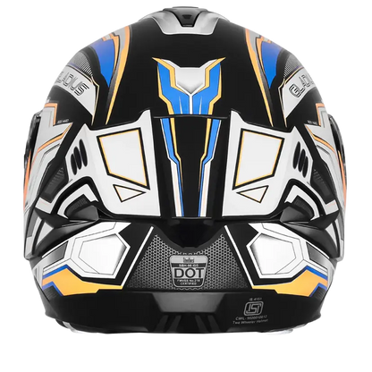 STEELBIRD SBH-98 ISS GLADIUS GA-1 HELMET - BLACK/PEARL WHITE